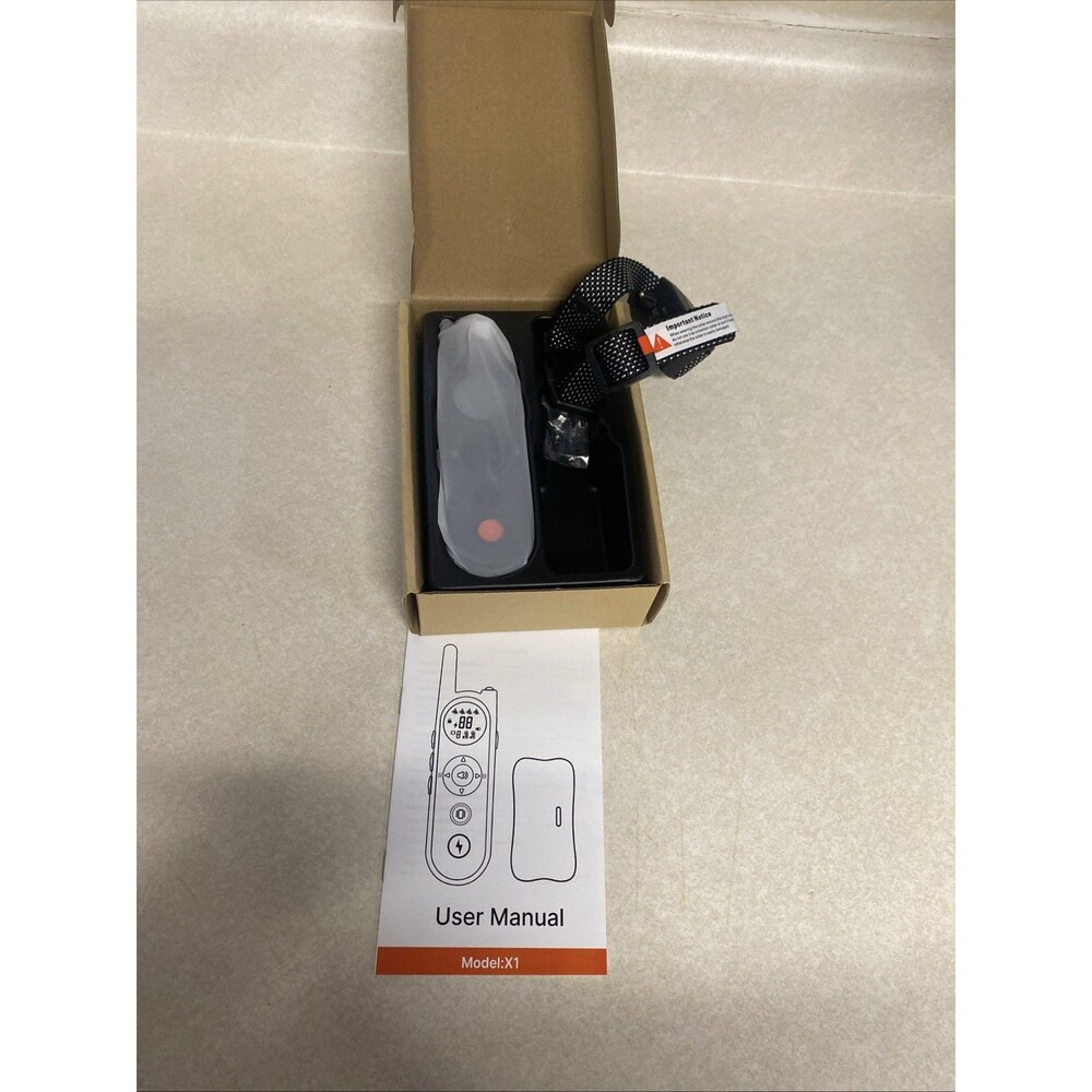 Mimofpet Wireless Dog Fence System - Remote Training Collar Black